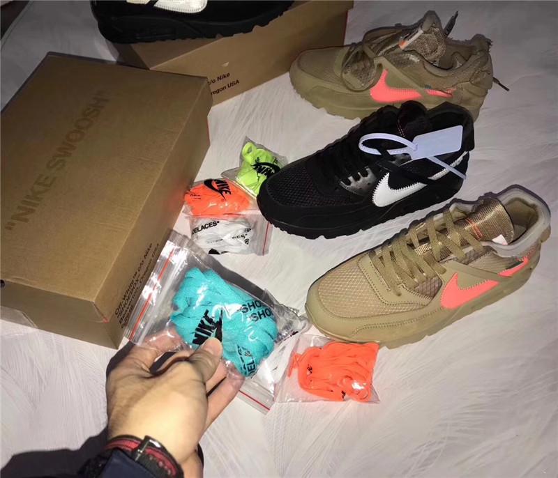 PK GOD Off-White x Nike Air Max 90 Desert Ore ready to ship